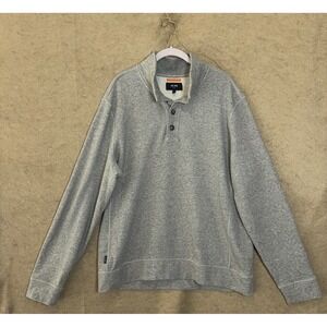 Jack Spade 1/4 Button Sweatshirt Mens Sz XL Gray Elbow Patches Classic